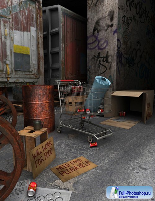 Hobo Scene Props