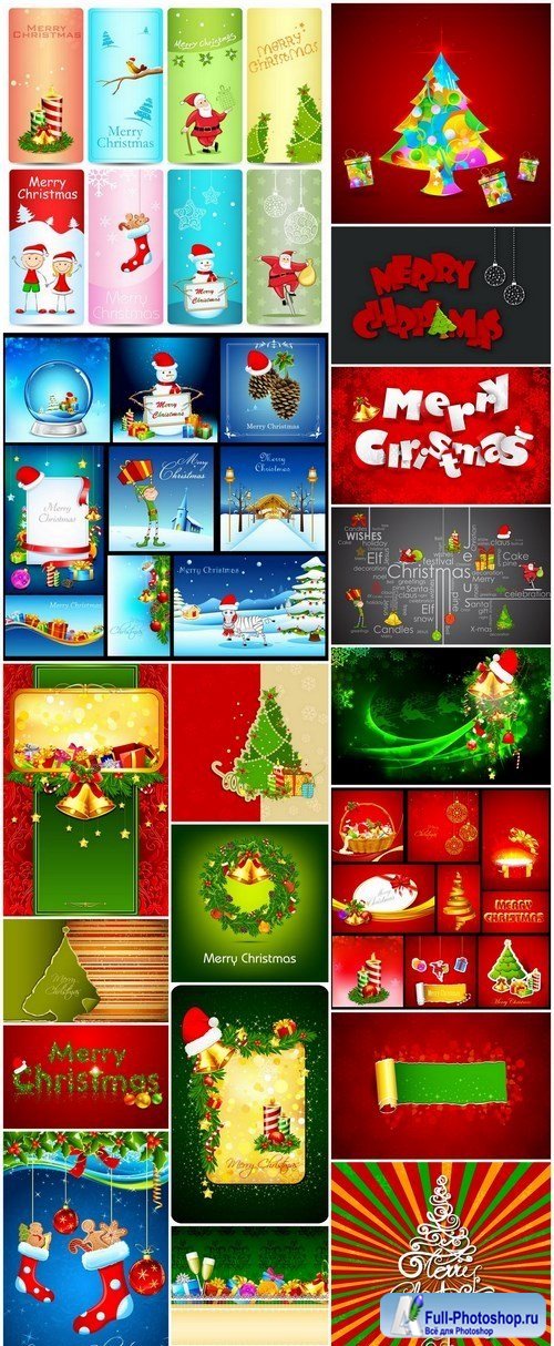 New Year 2017 & Christmas Design 7 - 18xEPS Vector Stock