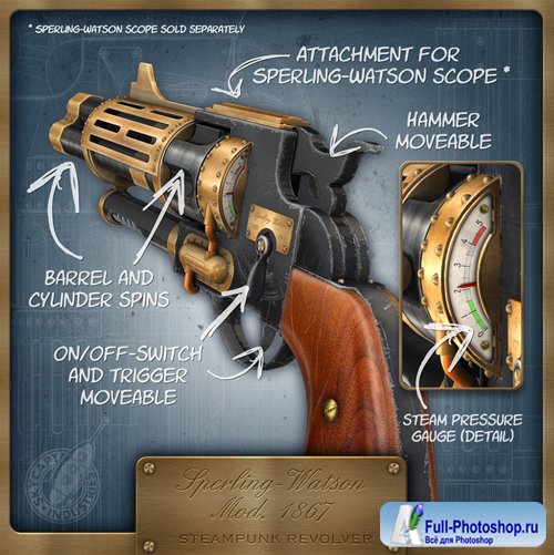 Sperling-Watson Mod. 1867 Steampunk Revolver