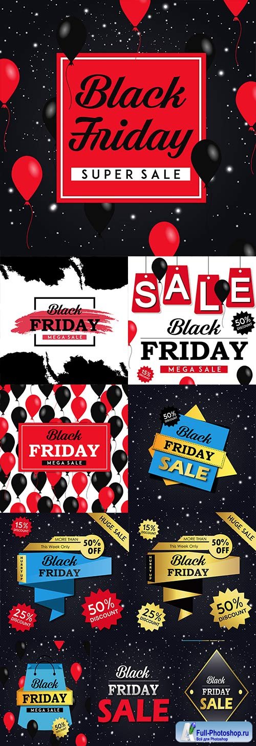 Black Friday sale special day retail design illustration 5