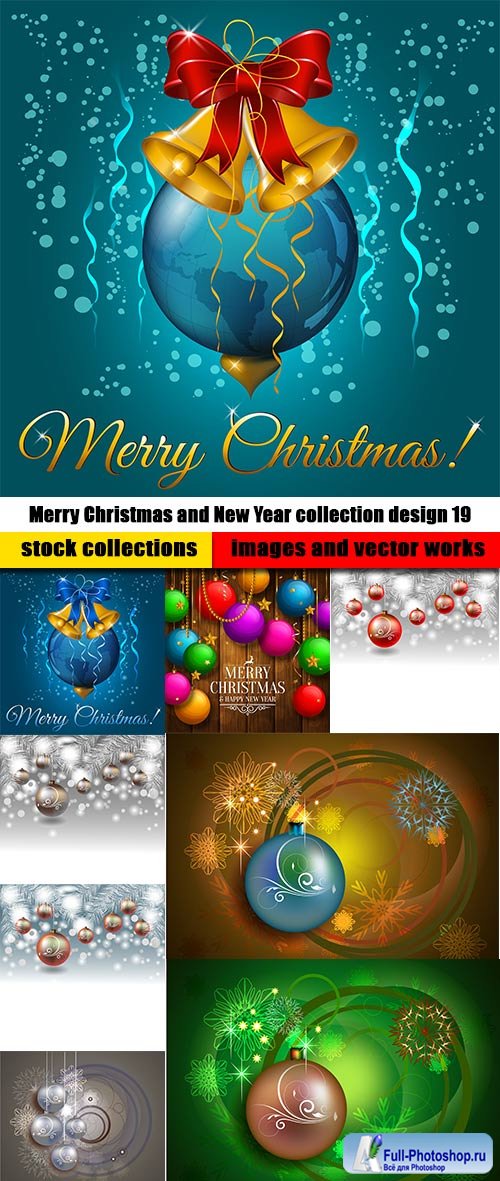 Merry Christmas and New Year collection design 19