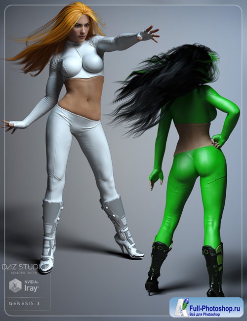 Slinky Suit 2 for Genesis 3 and 8 Female(s)