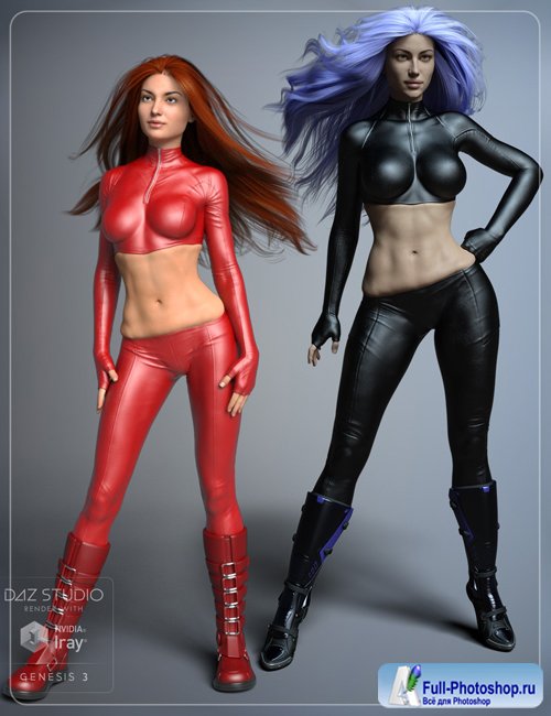 Slinky Suit 2 for Genesis 3 and 8 Female(s)