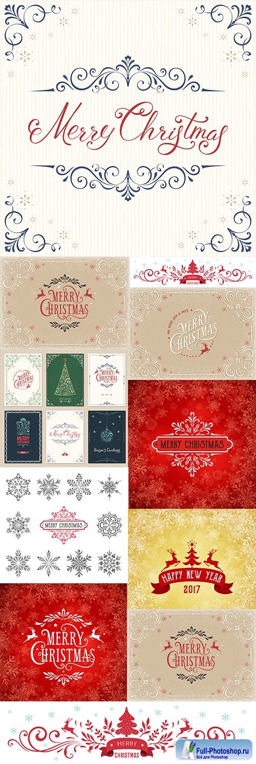 Merry Christmas decorative background 8