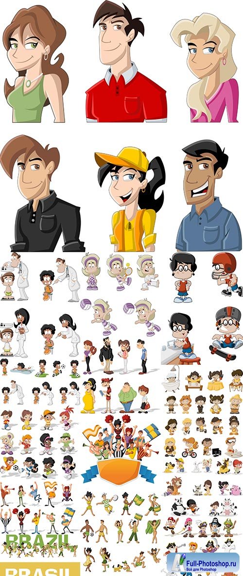 Cartoon People #1, 25xEPS