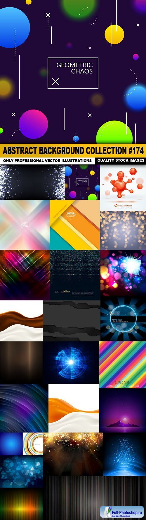 Abstract Background Collection #174 - 25 Vector