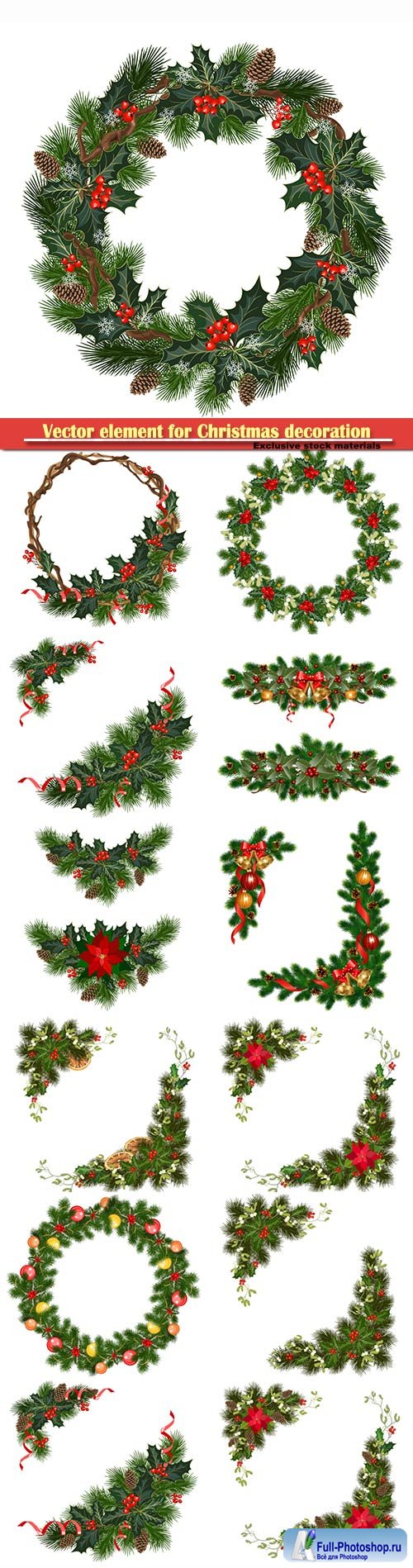 Design vector element for Christmas decoration