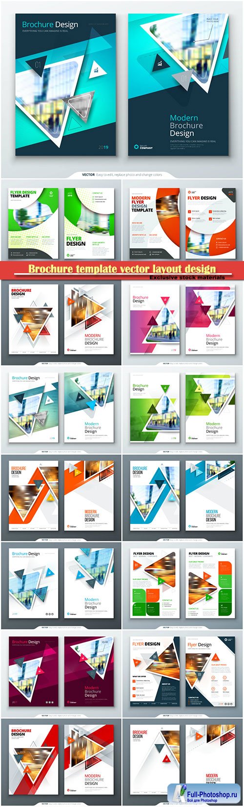 Brochure template vector layout design, corporate business annual report, magazine, flyer mockup