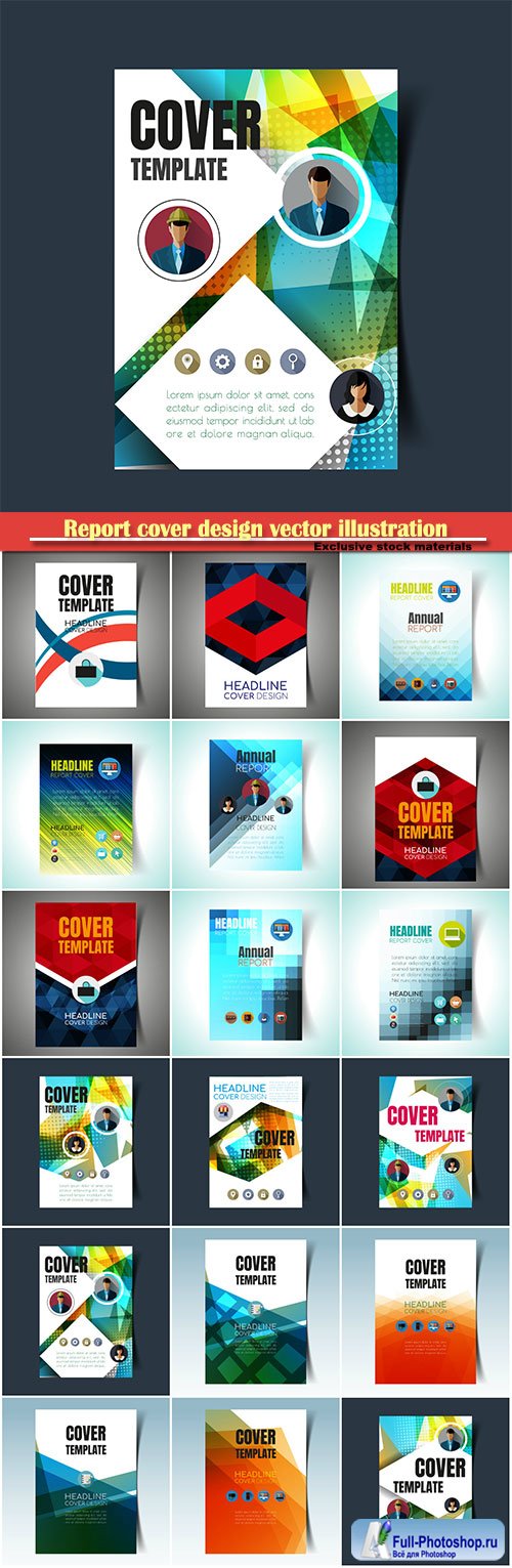 Report cover design vector illustration