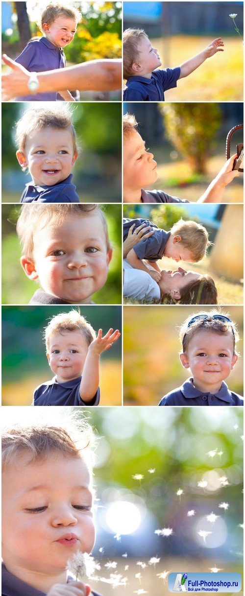 A child playing in the park in spring 9X JPEG