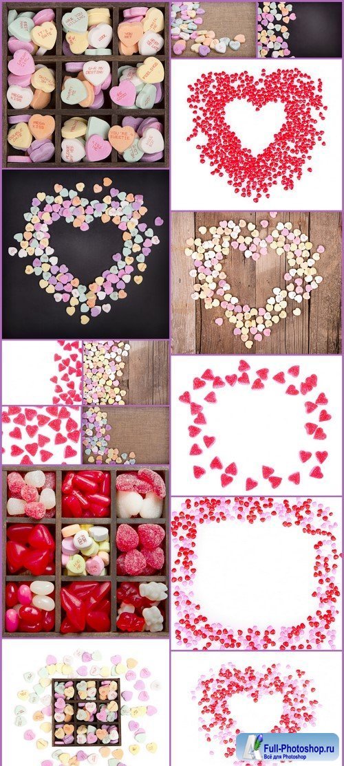 Heart Candy Valentine background 15X JPEG