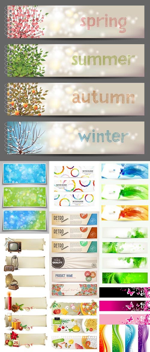 Big Collection of Vector Banners 50xEPS