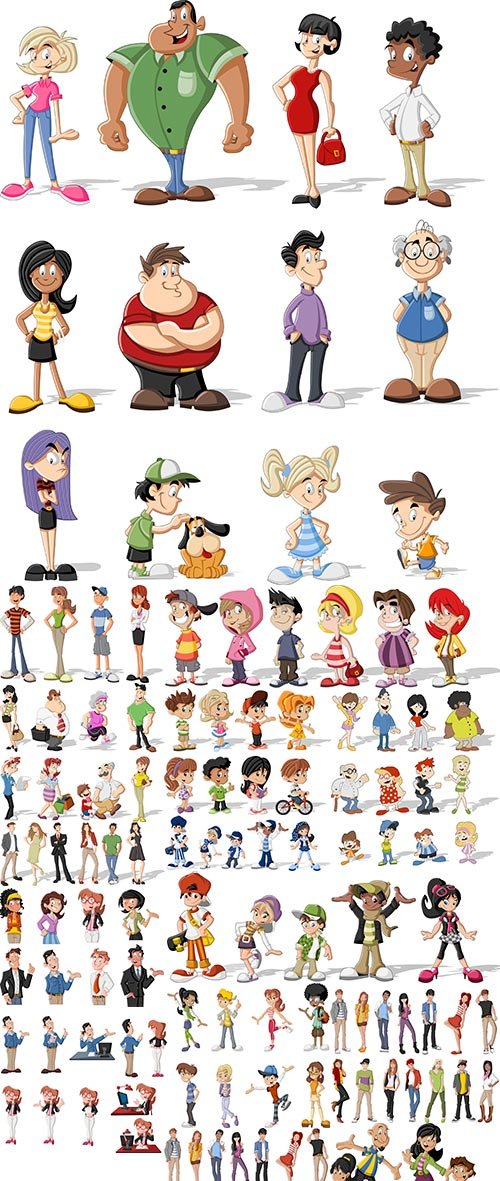 Cartoon People #3, 25xEPS