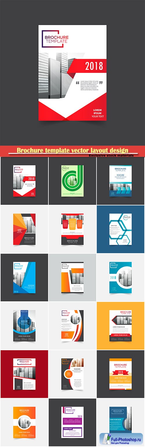 Brochure template vector layout design, corporate business annual report, magazine, flyer mockup # 117