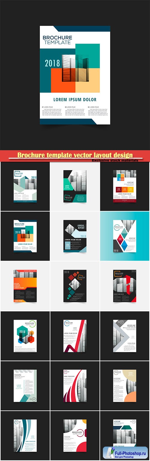 Brochure template vector layout design, corporate business annual report, magazine, flyer mockup # 122