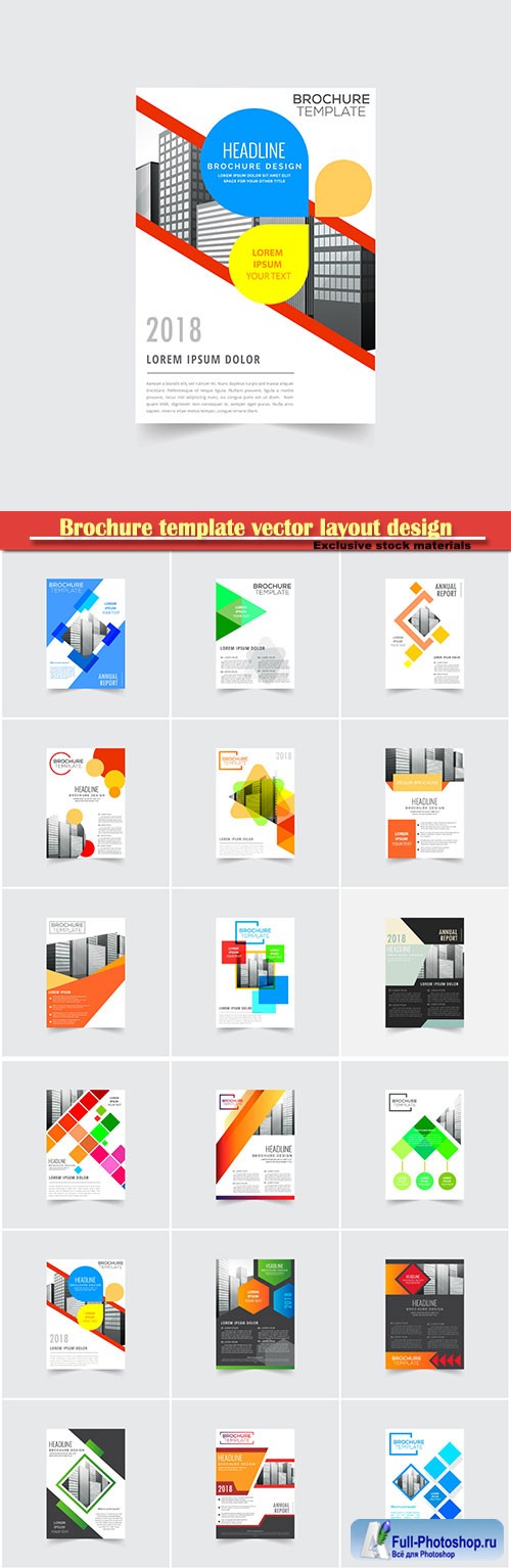 Brochure template vector layout design, corporate business annual report, magazine, flyer mockup # 121