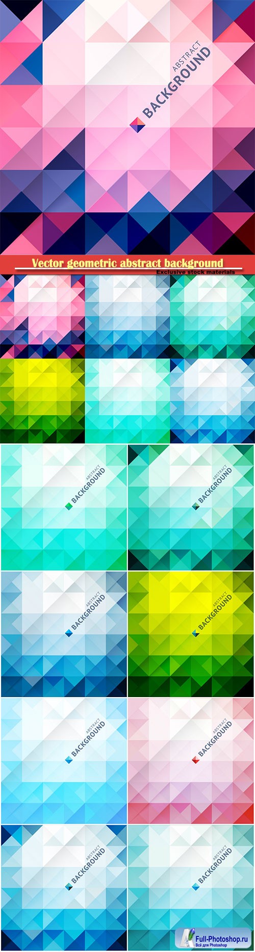 Vector geometric abstract background with triangles and lines