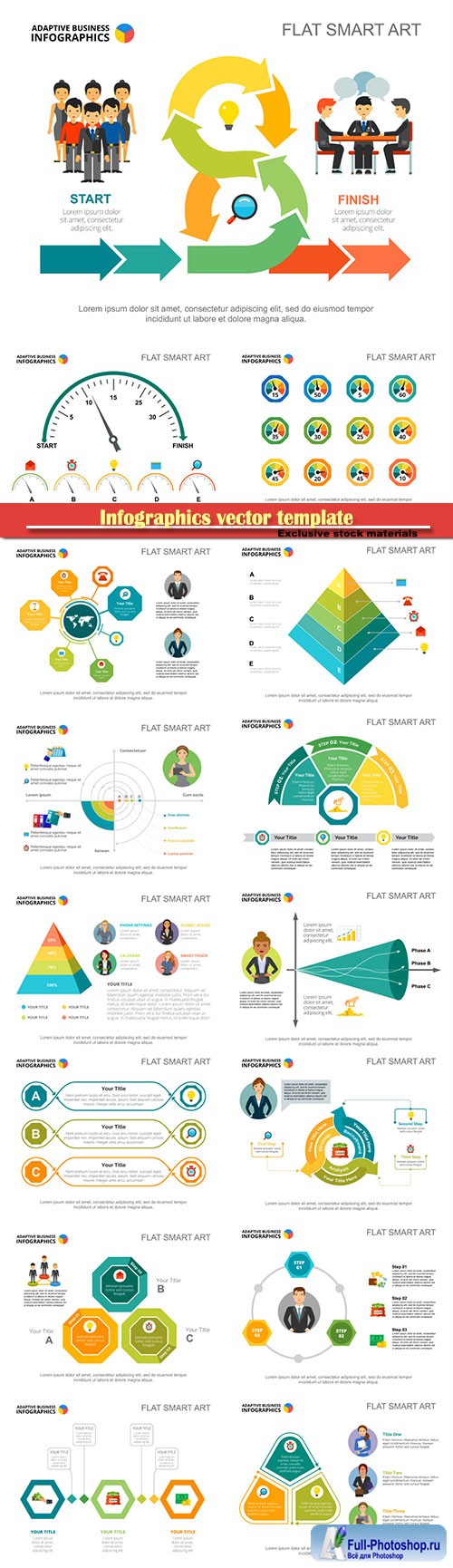 Infographics vector template for business presentations or information banner # 24