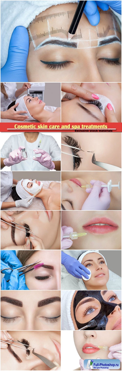 Cosmetic skin care and spa treatments, tattooing eyebrow, botulinum toxin injection