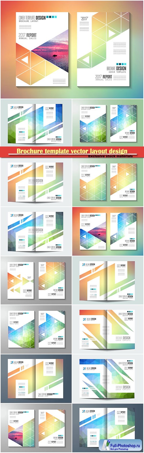 Brochure template vector layout design, corporate business annual report, magazine, flyer mockup # 128