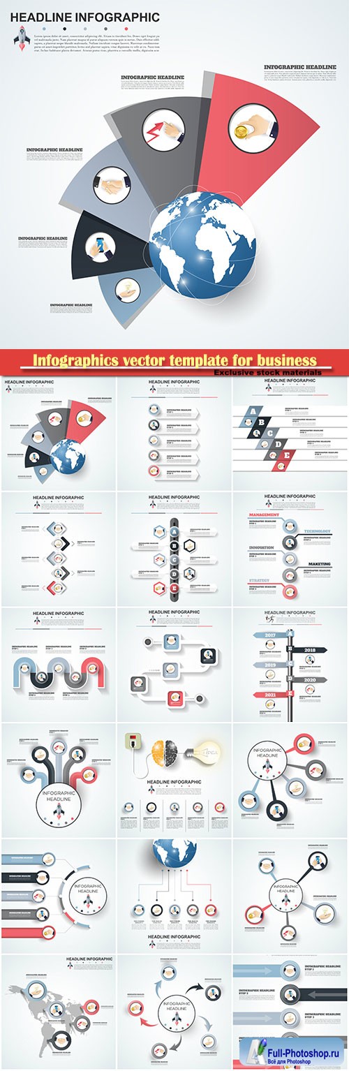 Infographics vector template for business presentations or information banner # 31