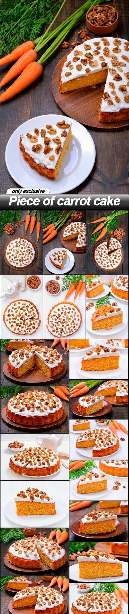 Piece of carrot cake - 20 UHQ JPEG