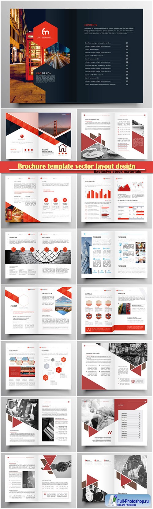 Brochure template vector layout design, corporate business annual report, magazine, flyer mockup # 130