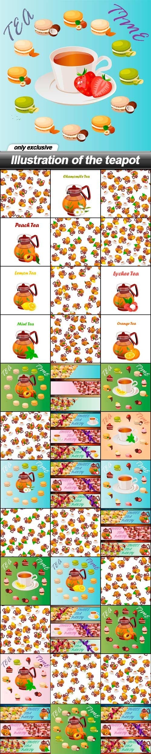 Illustration of the teapot - 49 EPS