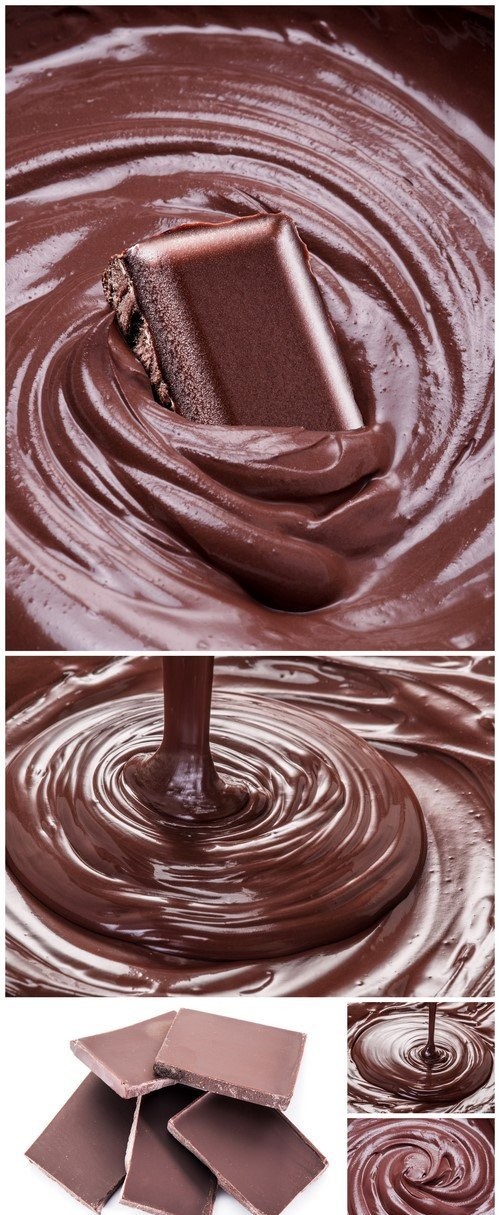 Melted chocolate or chocolate glaze 5X JPEG