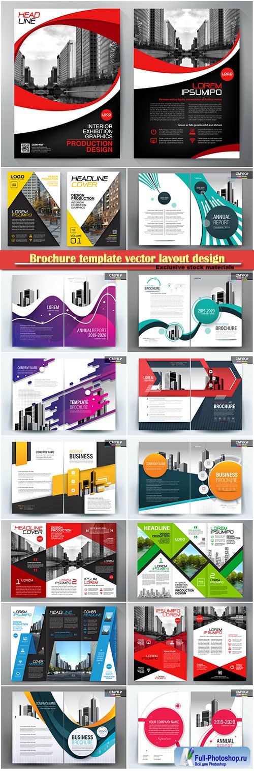 Brochure template vector layout design, corporate business annual report, magazine, flyer mockup # 134