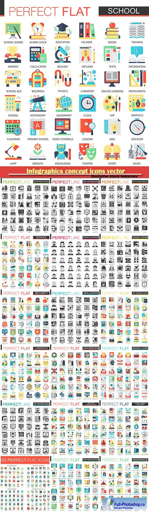 Infographics concept icons vector illustration