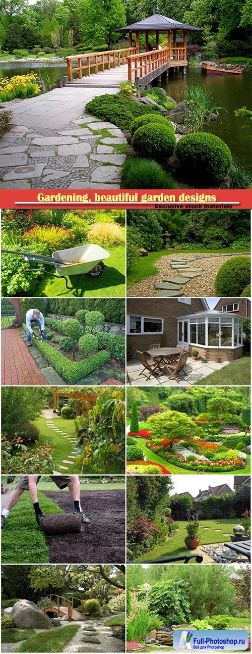 Gardening, beautiful garden designs