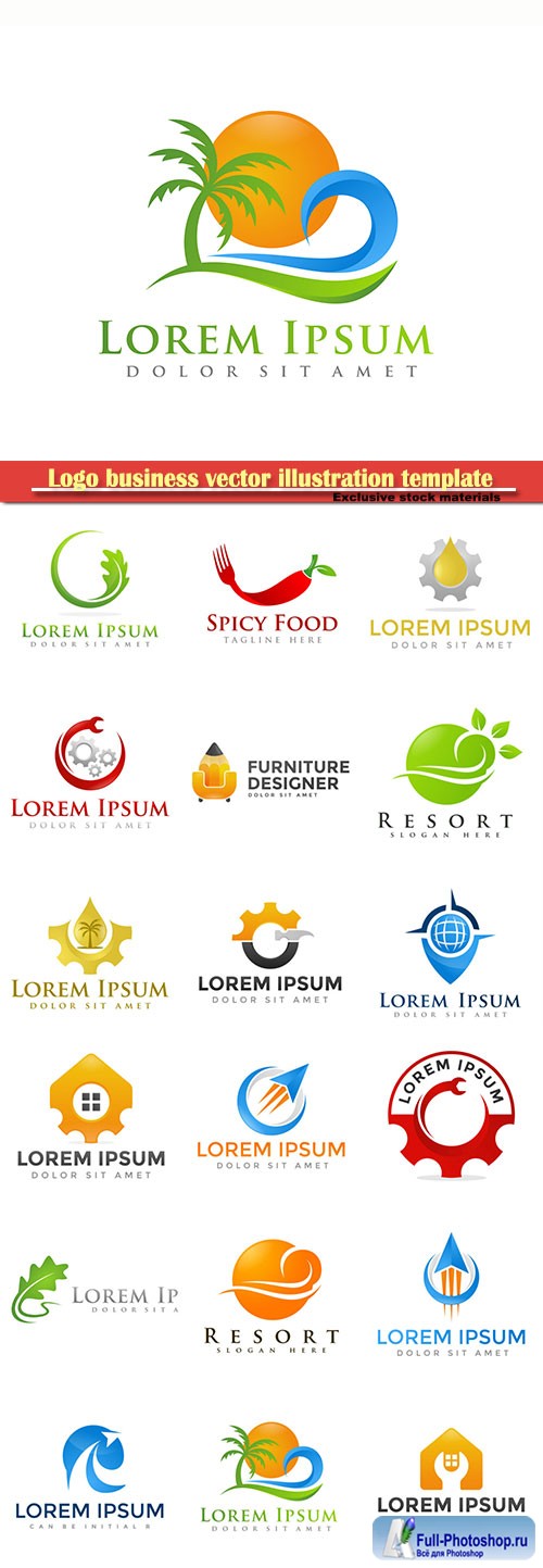 Logo business vector illustration template # 86