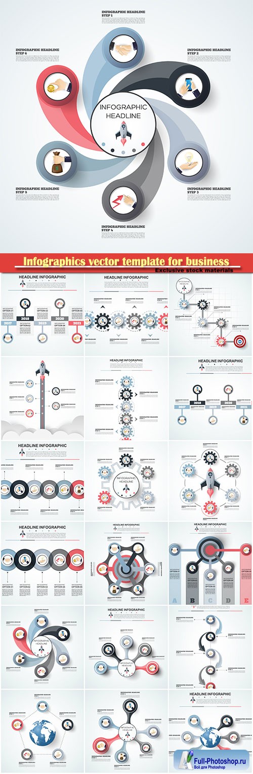 Infographics vector template for business presentations or information banner # 49