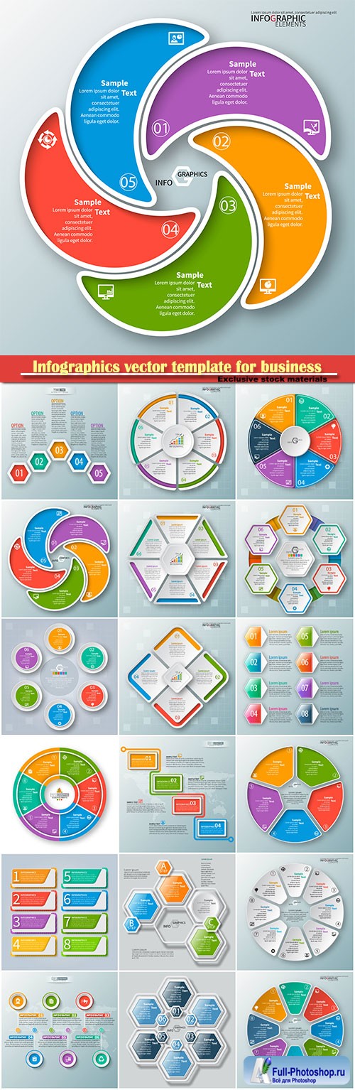 Infographics vector template for business presentations or information banner # 45