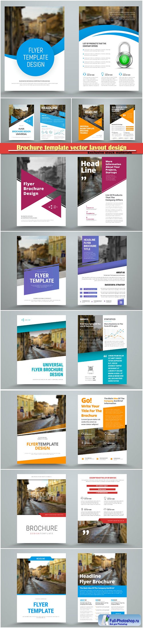 Brochure template vector layout design, corporate business annual report, magazine, flyer mockup # 168