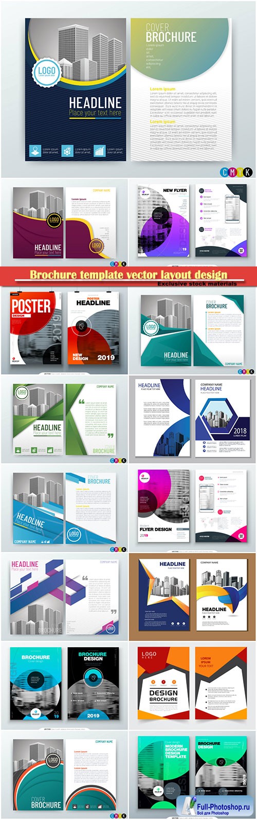 Brochure template vector layout design, corporate business annual report, magazine, flyer mockup # 167