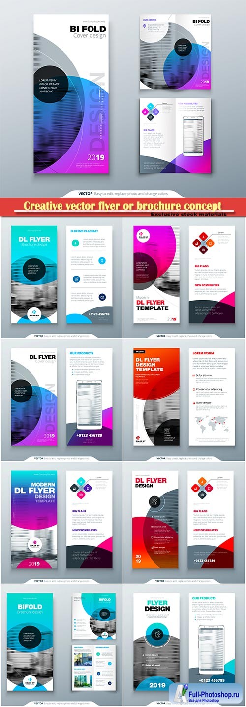 Creative vector flyer or brochure concept