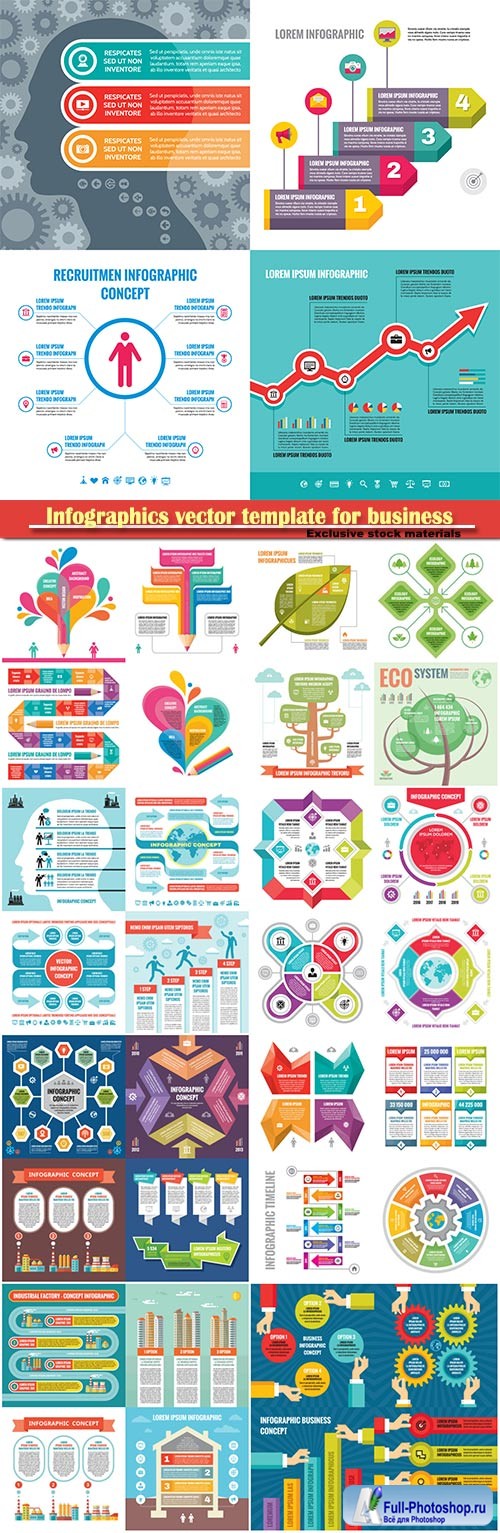 Infographics vector template for business presentations or information banner # 62