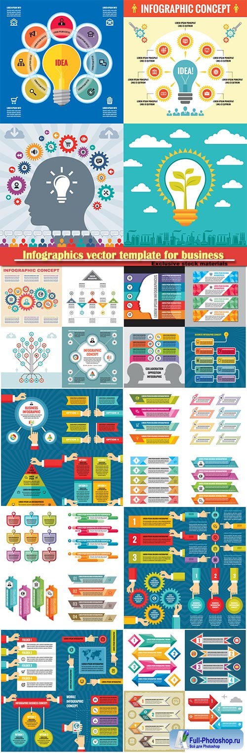 Infographics vector template for business presentations or information banner # 68