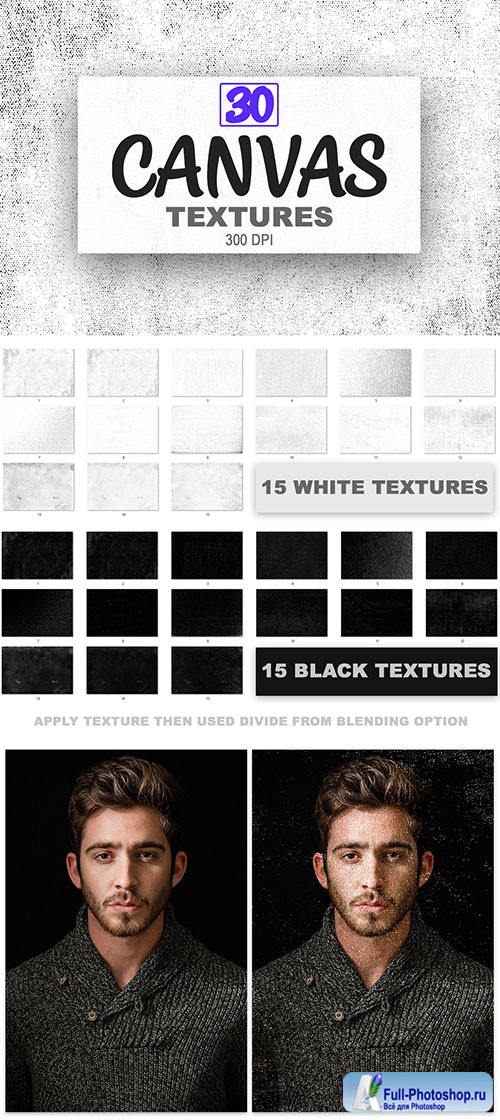 30 Canvas Textures Backgrounds