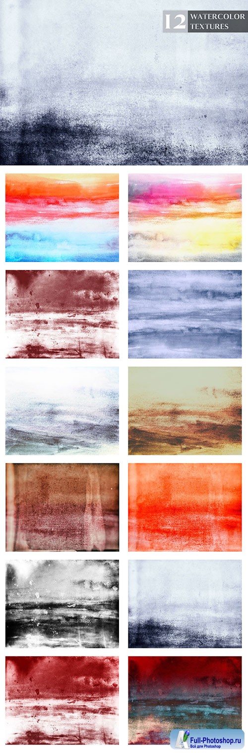 12 Watercolor Textures