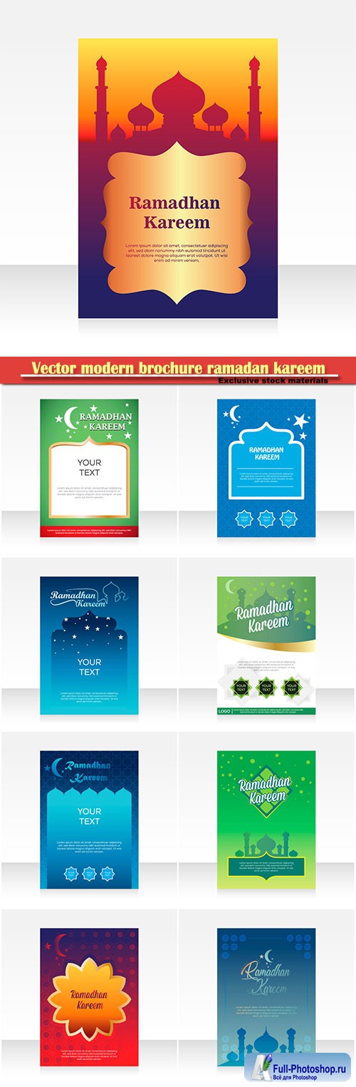 Vector modern brochure ramadan kareem