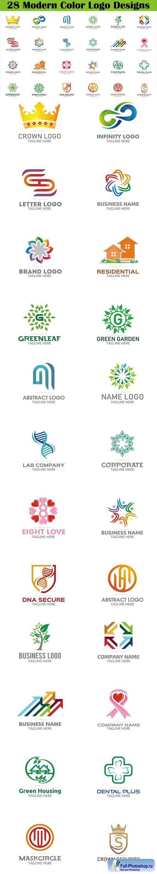 28 Modern Color Logo Designs