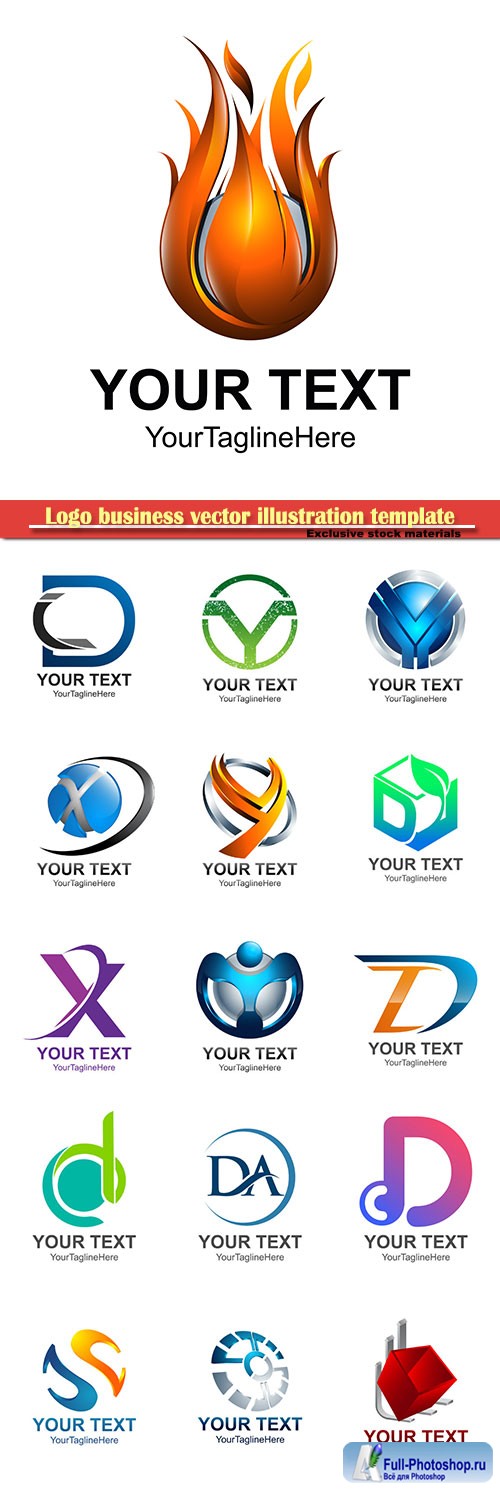 Logo business vector illustration template # 100