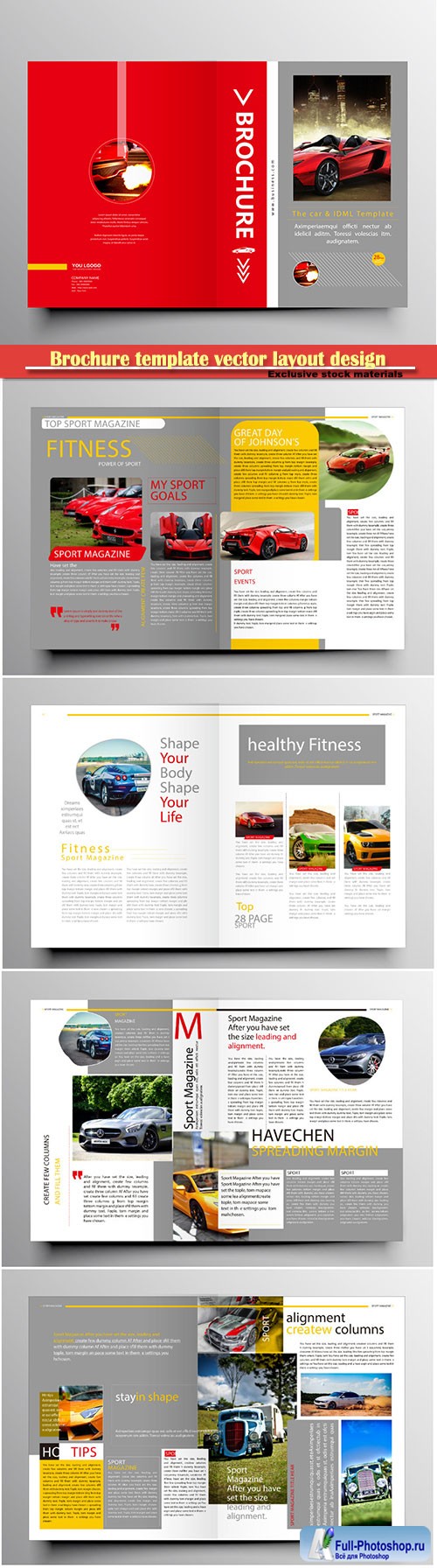 Brochure template vector layout design, corporate business annual report, magazine, flyer mockup # 186