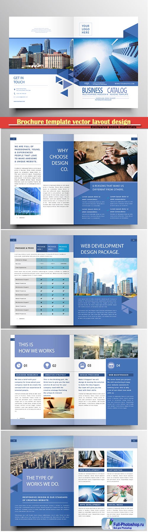 Brochure template vector layout design, corporate business annual report, magazine, flyer mockup # 184