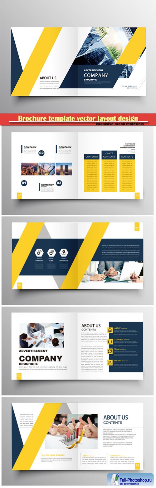 Brochure template vector layout design, corporate business annual report, magazine, flyer mockup # 177