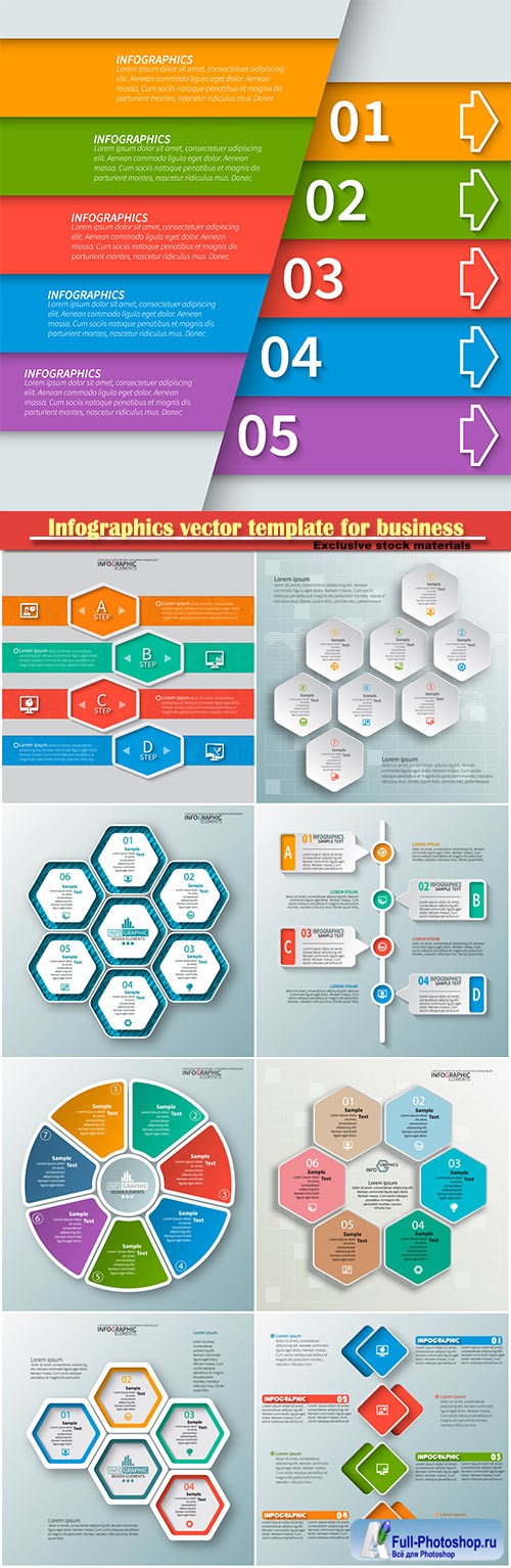 Infographics vector template for business presentations or information banner # 73