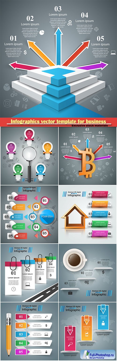 Infographics vector template for business presentations or information banner # 78